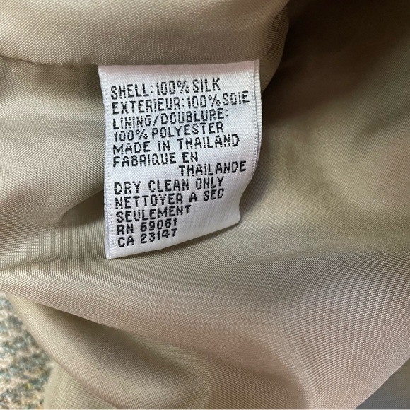 Talbots Woman Vintage 90’s 100% Silk Tweed Style Fully Lined Pockets Blazer - Picture 9 of 13